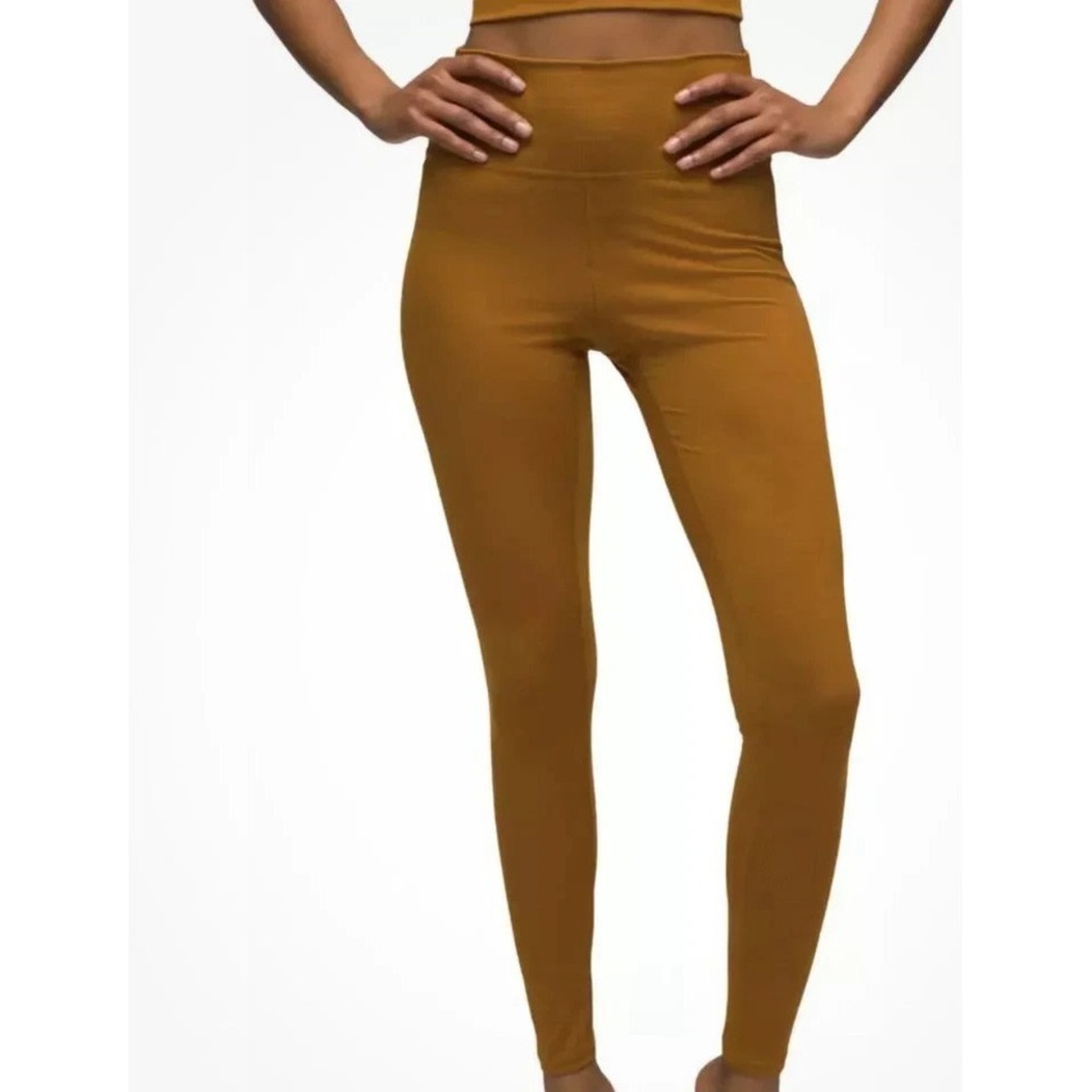prAna Becksa Ribbed Yoga Legging in spiced heather Women's sz M